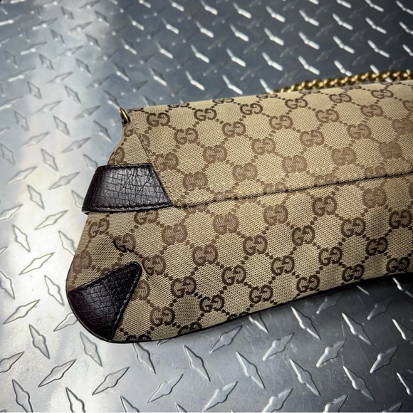 Gucci Tom Ford Vintage GG Canvas Horsebit Large Clutch With Chain in Brown - Picture 6 of 10